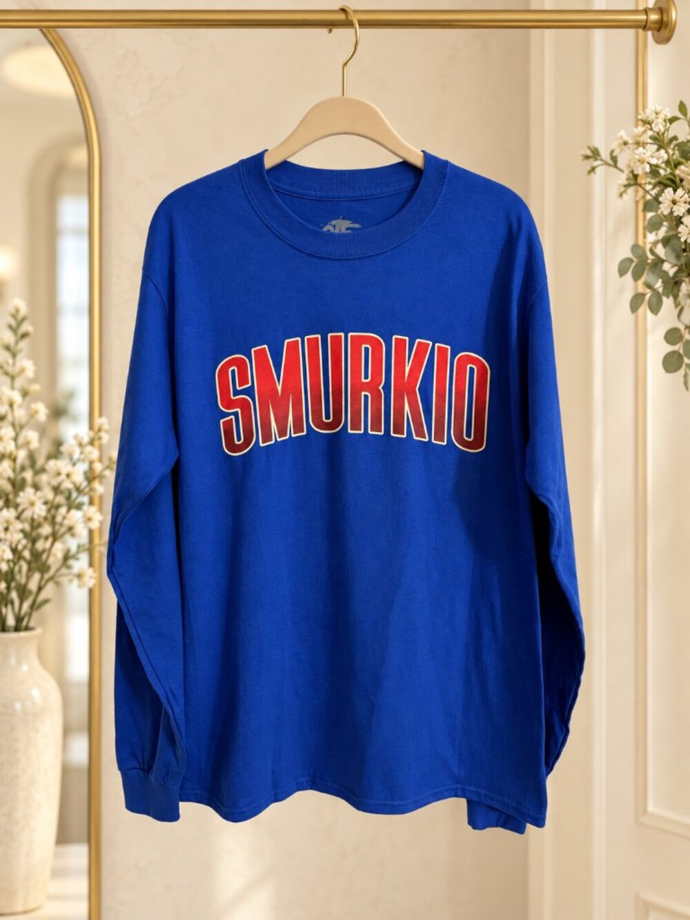 OTF Lil Durk Smurkio Long Sleeve Shirt Men’s Medium Royal Blue Hip Hop
